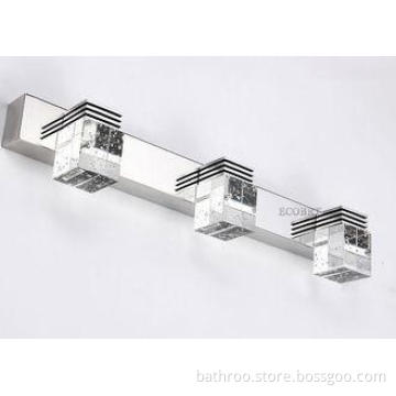Crystal 220v modern 3 lights LED Mirror Light waterproof 65